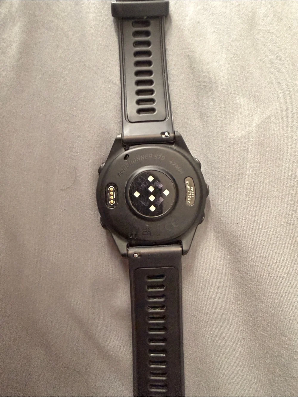 garmin Black GPS Fitness Smartwatch with Black Silicone Band